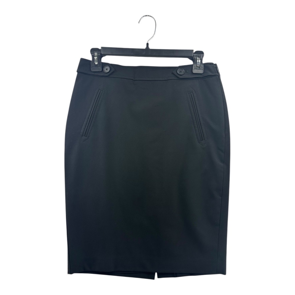 LOFT Black Pencil Skirt Knee Length Business Casual Size 4